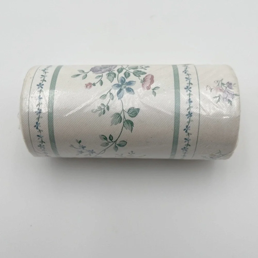 Brewster Wallcovering Pre-Pasted Vinyl Floral Wallpaper Border 5yd Cottage VTG